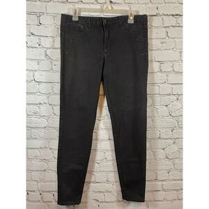Zara Basic Z1975‎ Denim Pants Black Casual Everyday Trousers Size 12